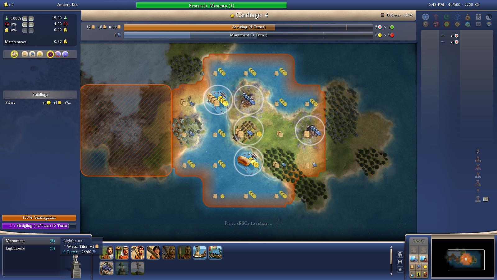 カリスマ志向以外ならモニュメントの替わりに戦士を生産したり？